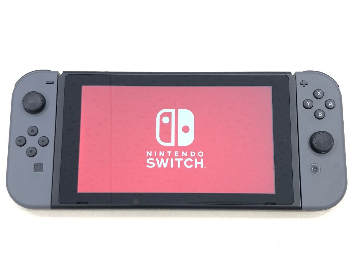 △【2】初期化済み Nintendo Switch/ニンテンドースイッチ 旧型 ジョイコン グレー 同梱不可 1円スタート_画像2