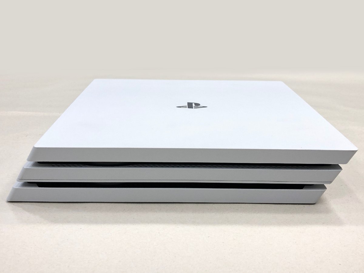 △【4】初期化済み SONY PS4Pro CUH-7200B グレイシャーホワイト 1TB 同梱不可 1円スタート