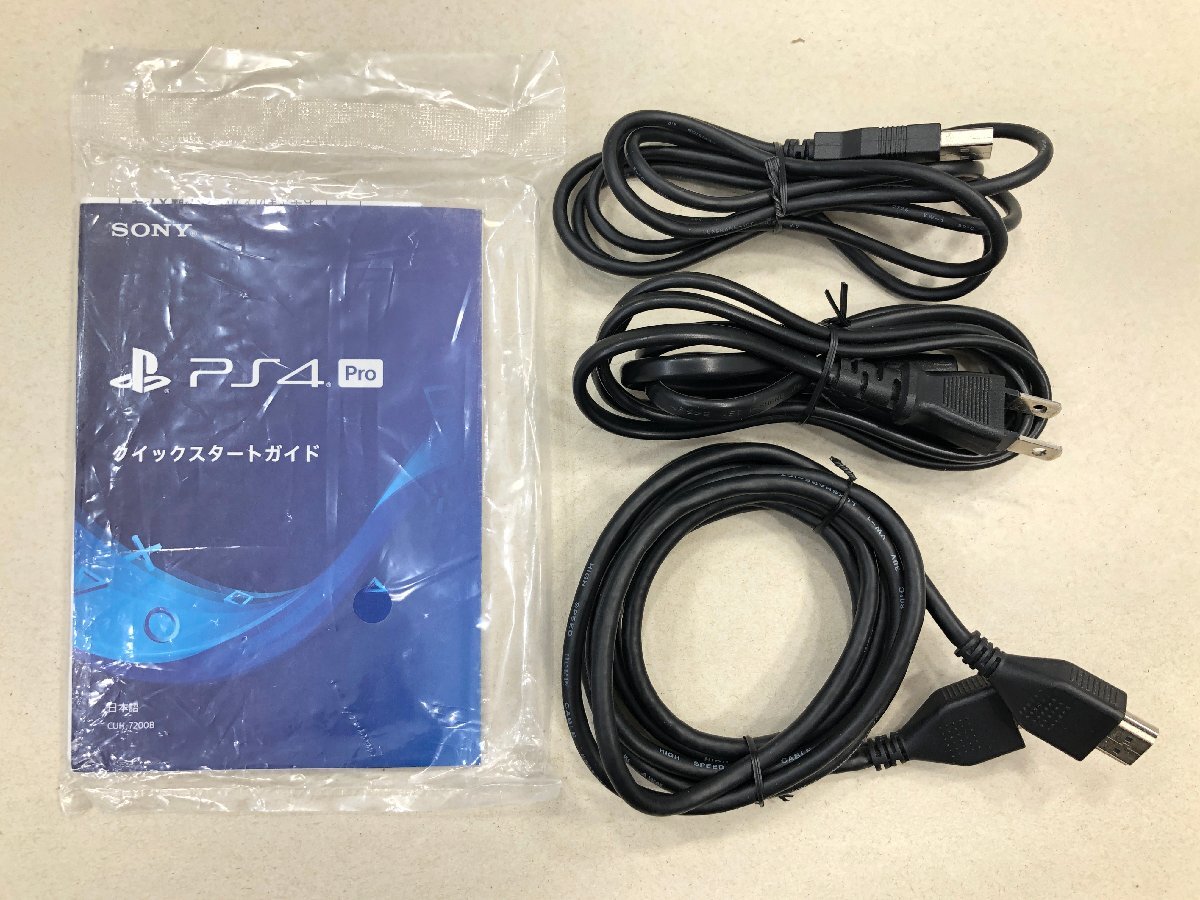 △【4】初期化済み SONY PS4Pro CUH-7200B グレイシャーホワイト 1TB 同梱不可 1円スタート