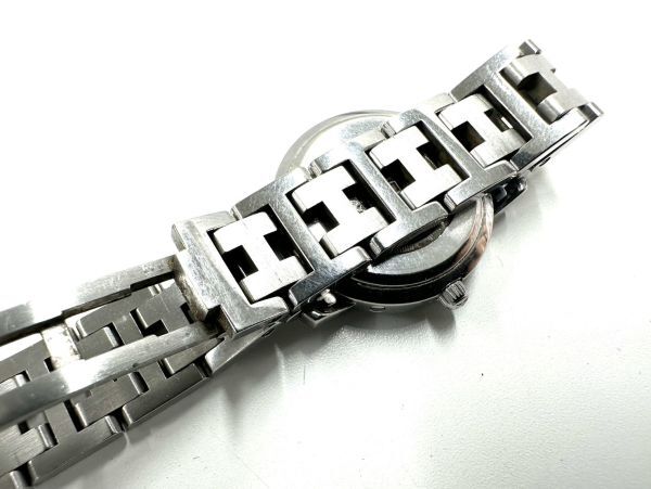 B028-C8-78 ◎ HERMES ヘルメス クリッパー CL4.210 レディース クオーツ 腕時計の画像9