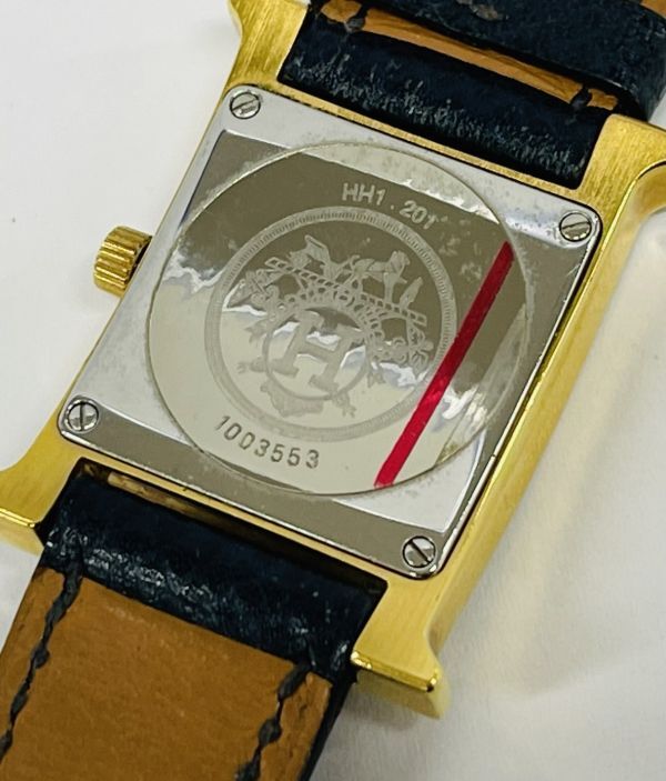 B209-O35-1498 ◎ HERMES エルメス Zetton Hウォッチ HH1.201 1003553 レディース クォーツ 腕時計 の画像6