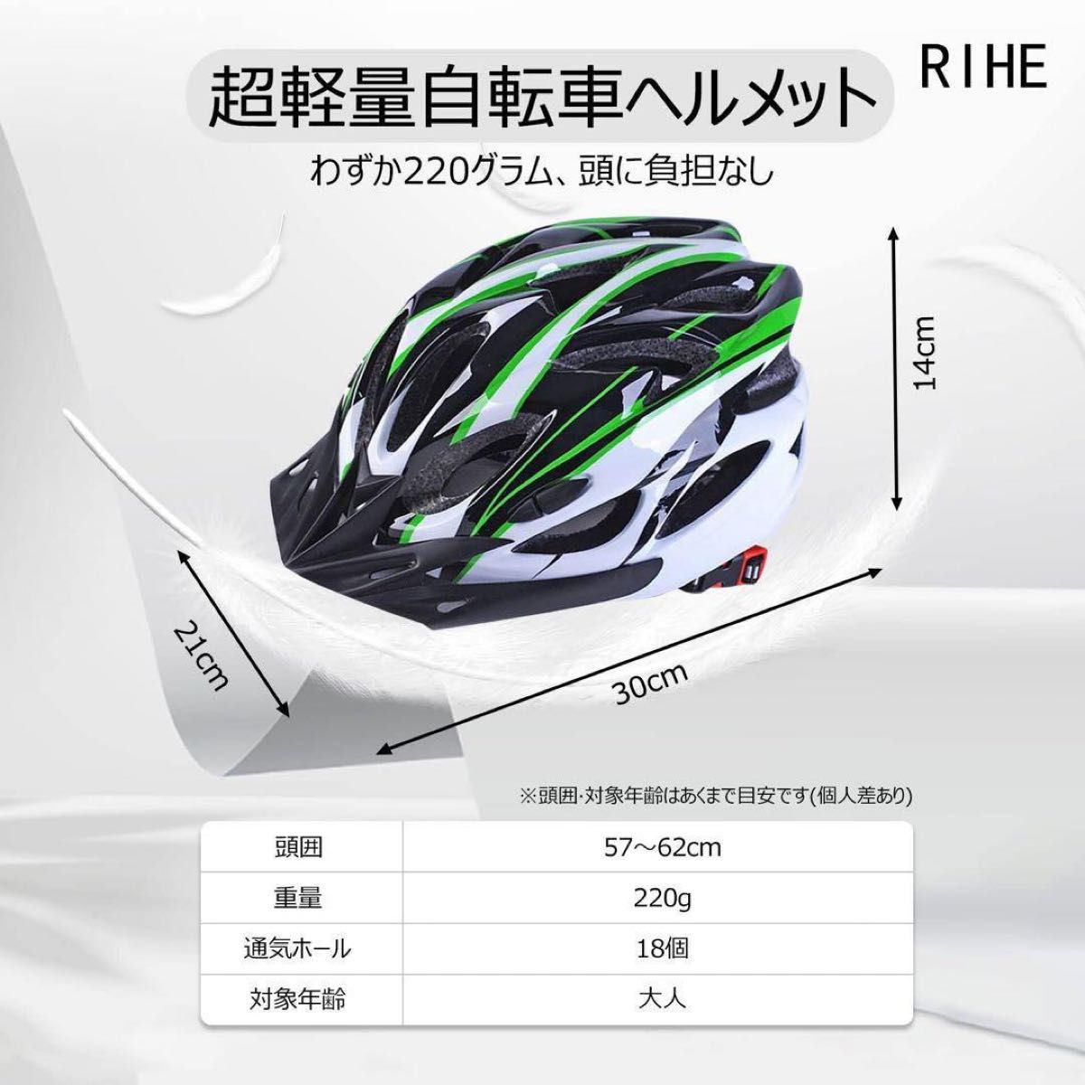 超軽量◆自転車用ヘルメット 大人 高剛性 サイクリング 安全 軽量 通気 流線型