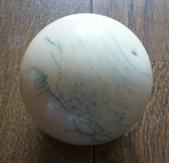 ビリヤード球 白球 白玉 ビリヤードポール 天然素材 アンティークの画像3