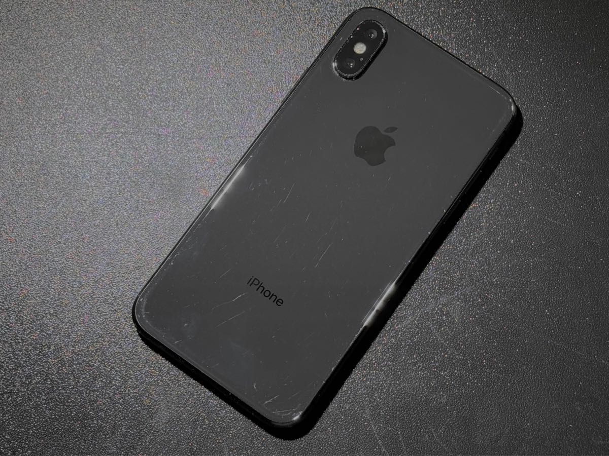 Apple  iPhone X 256GB スペースグレイ ジャンク品 画面割れ J05