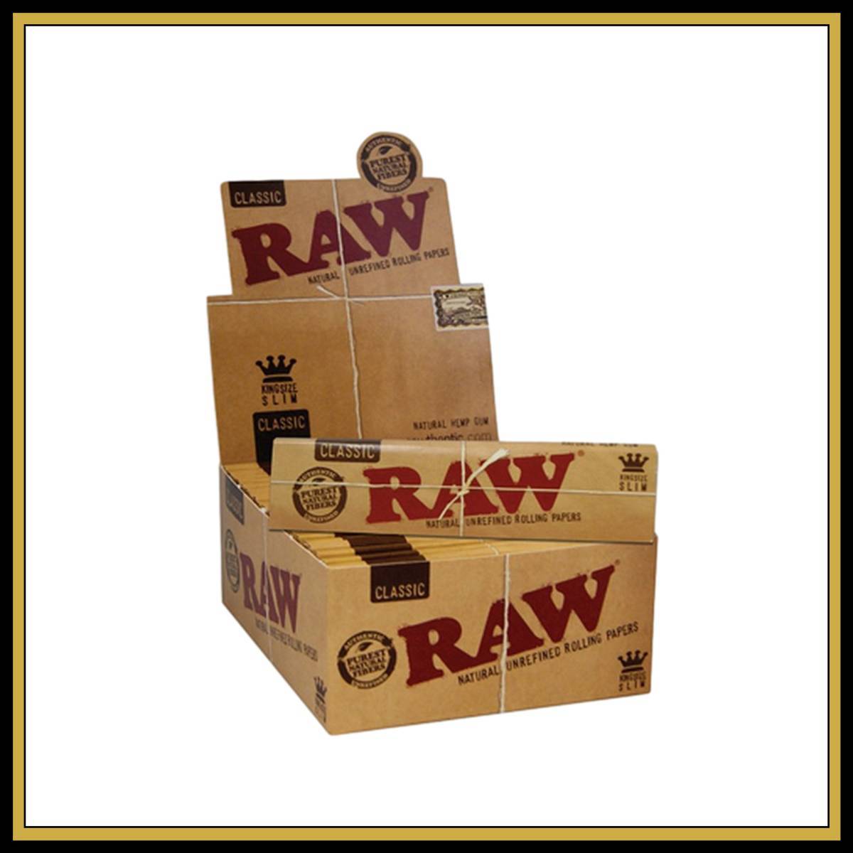 【送料無料】 RAW CLASSIC クラシック キングサイズ 50個セット   手巻き タバコ 煙草 ローリングペーパー B735の画像2