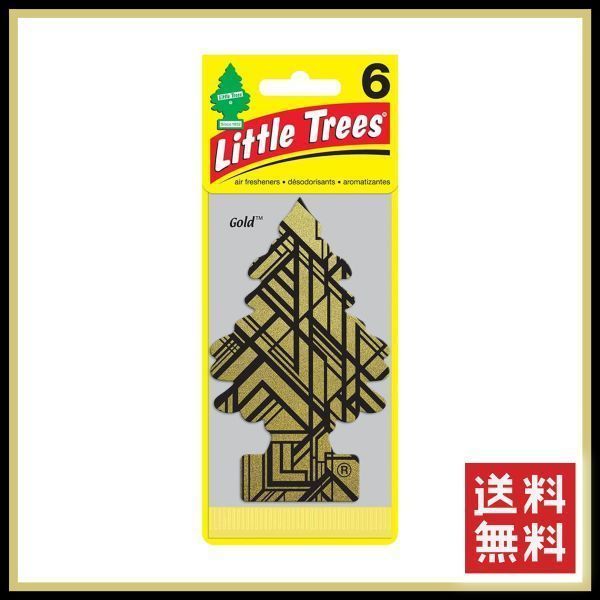 Little Trees Gold リトルツリー ゴールド 6枚セット   エアフレッシュナー 芳香剤 USDM 消臭剤 JDM D821の画像2
