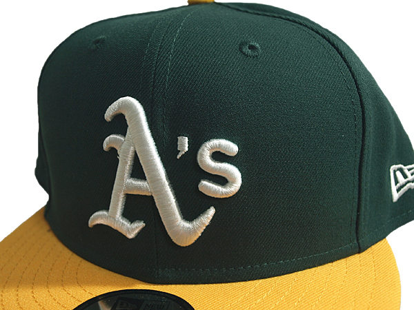 ニューエラ NEW ERA MLB スナップバックキャップ 帽子 9FIFTY MLB BASIC オークランド アスレチックス グリーンイエローの画像10