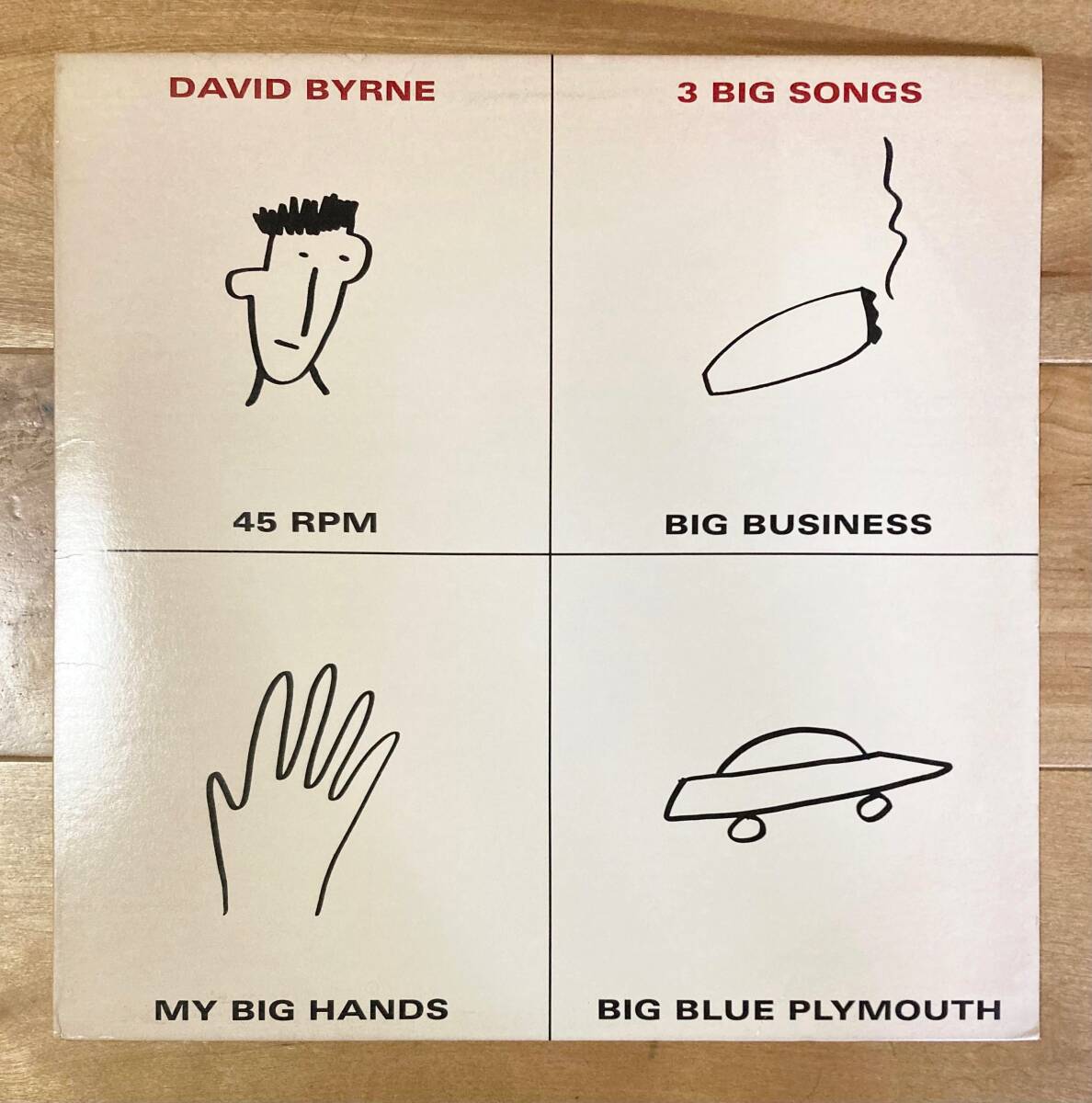 David Byrne / 3 Big Songs 12inch LOFT Classics 「Big Business 」収録 美盤 David Mancuso Play My Big Hands , Big Blue Plymouthの画像1