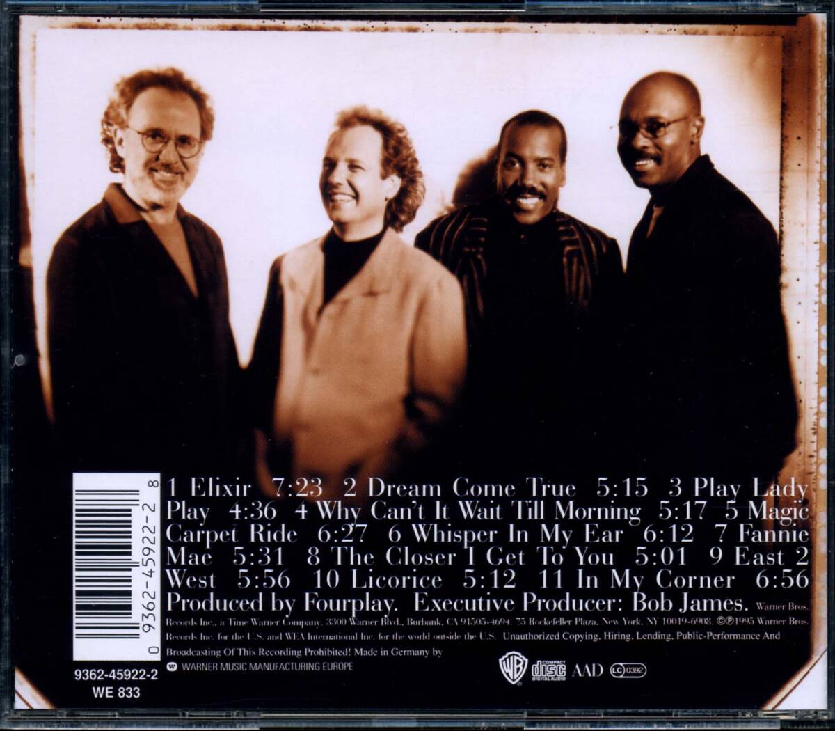 FOURPLAY★Elixir [フォープレイ,Bob James,Harvey Mason,Nathan East,リー リトナー,ボブ ジェームス]_画像2