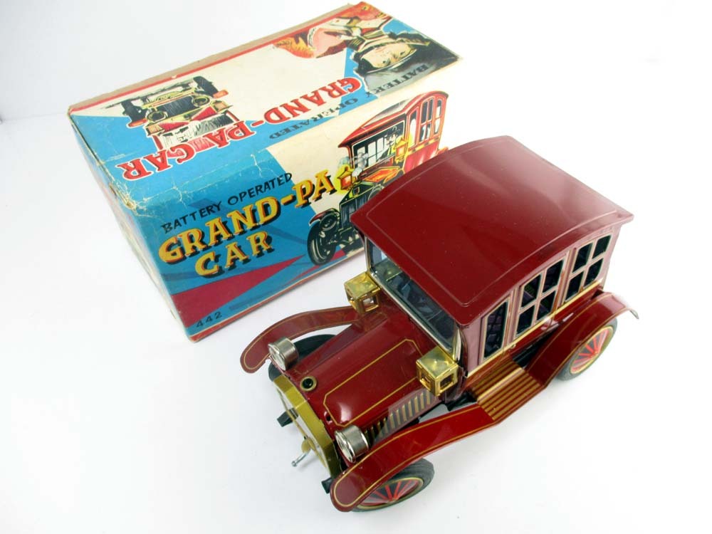 野村トーイ 1950年代製 GRAND-PA CAR オリジナル箱付き完動美品 長さ約22cmの画像3