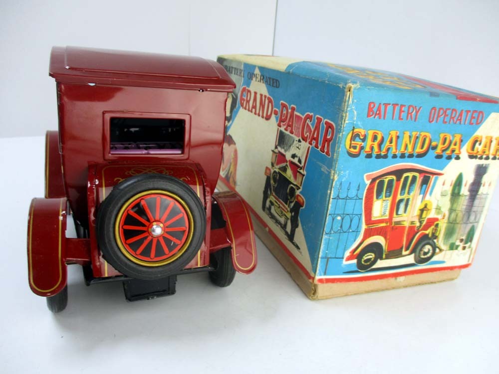 野村トーイ 1950年代製 GRAND-PA CAR オリジナル箱付き完動美品 長さ約22cmの画像9