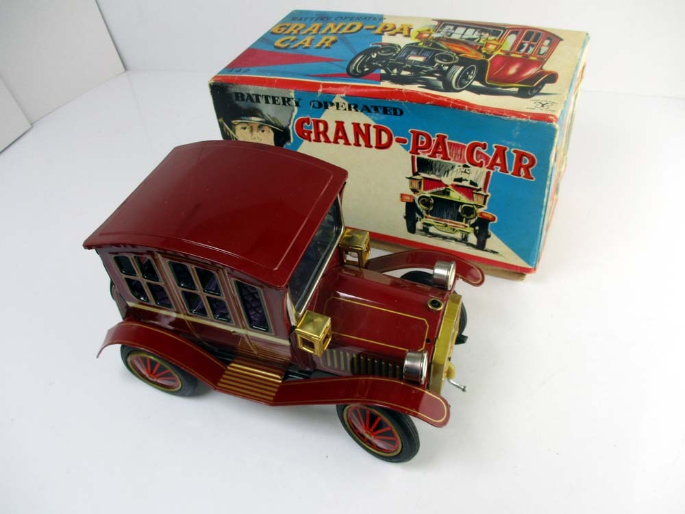 野村トーイ 1950年代製 GRAND-PA CAR オリジナル箱付き完動美品 長さ約22cmの画像6
