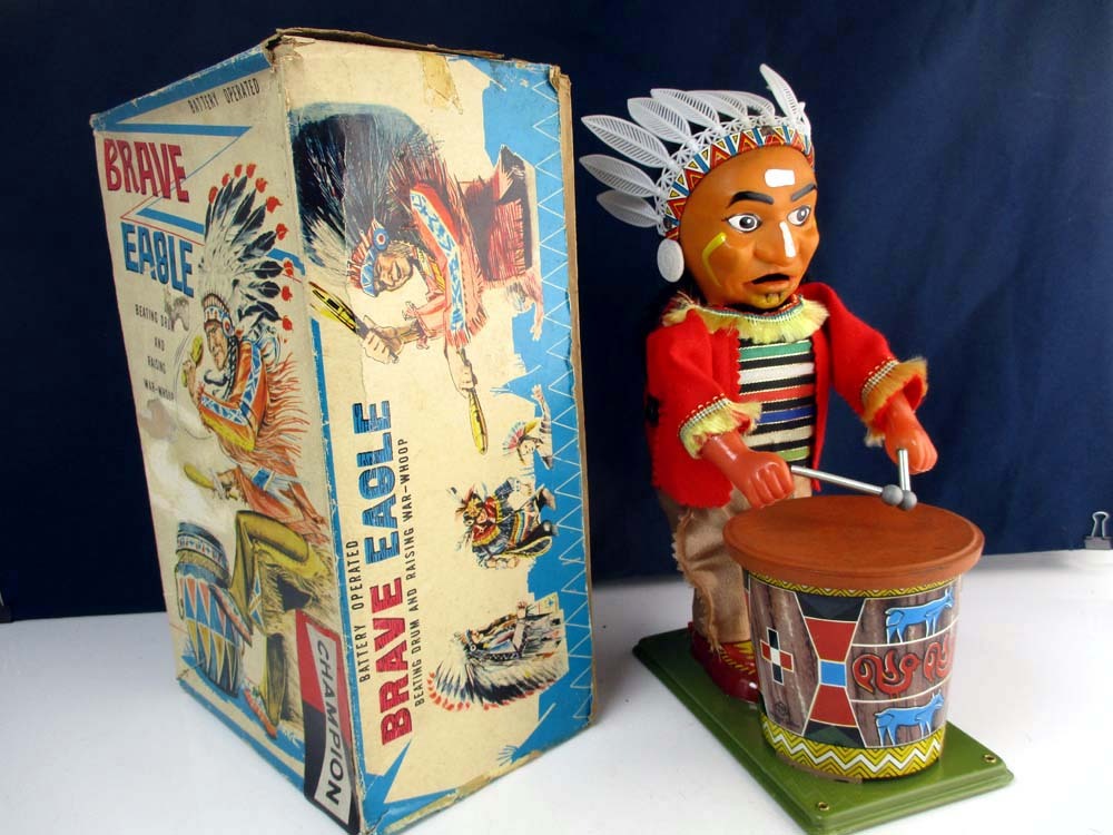.. toy 1960 period made Brave Eagle box attaching beautiful goods height approximately 28cm