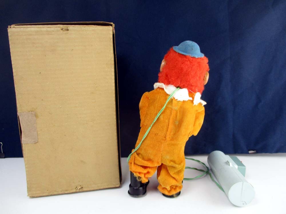 ヨネザワ 1960年代製  HAPPY'N SAD MAGIC FACE CLOWN オリジナル箱付き 完動美品 高さ約24cmの画像5