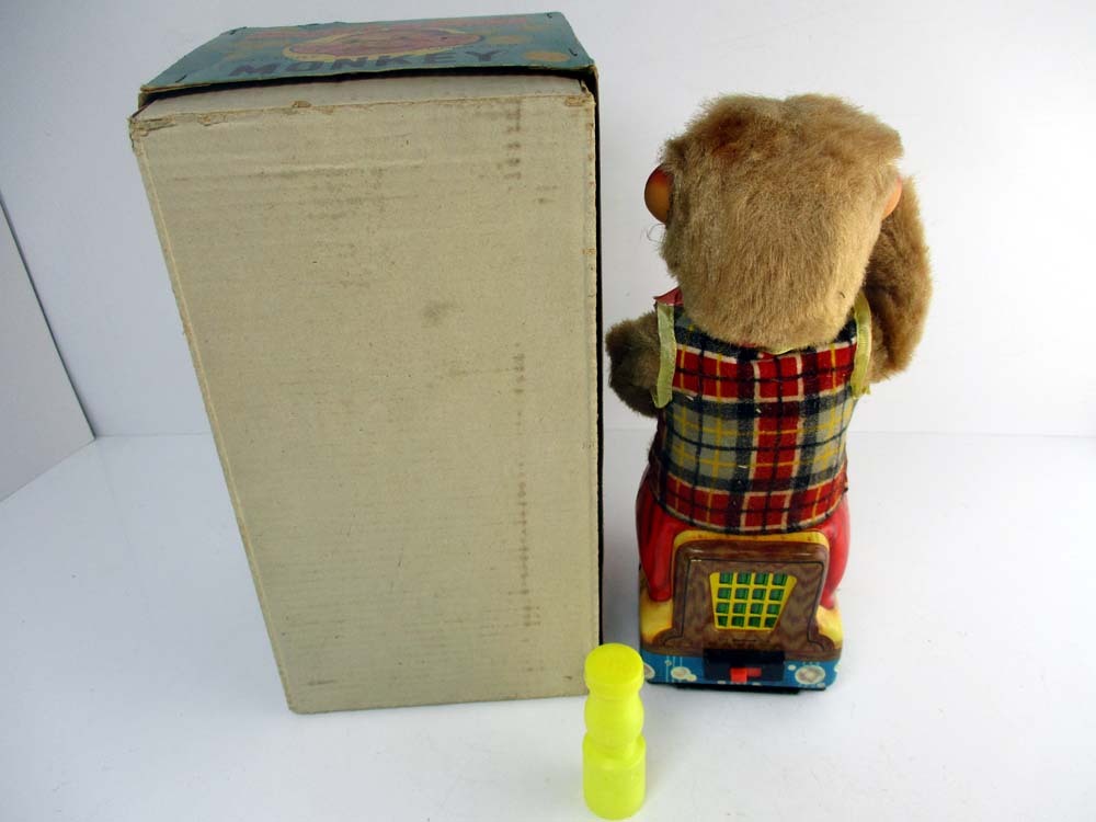  Alps 1960 годы производства Bubble Blowing Monkey с коробкой исправно работает прекрасный товар высота примерно 28cm