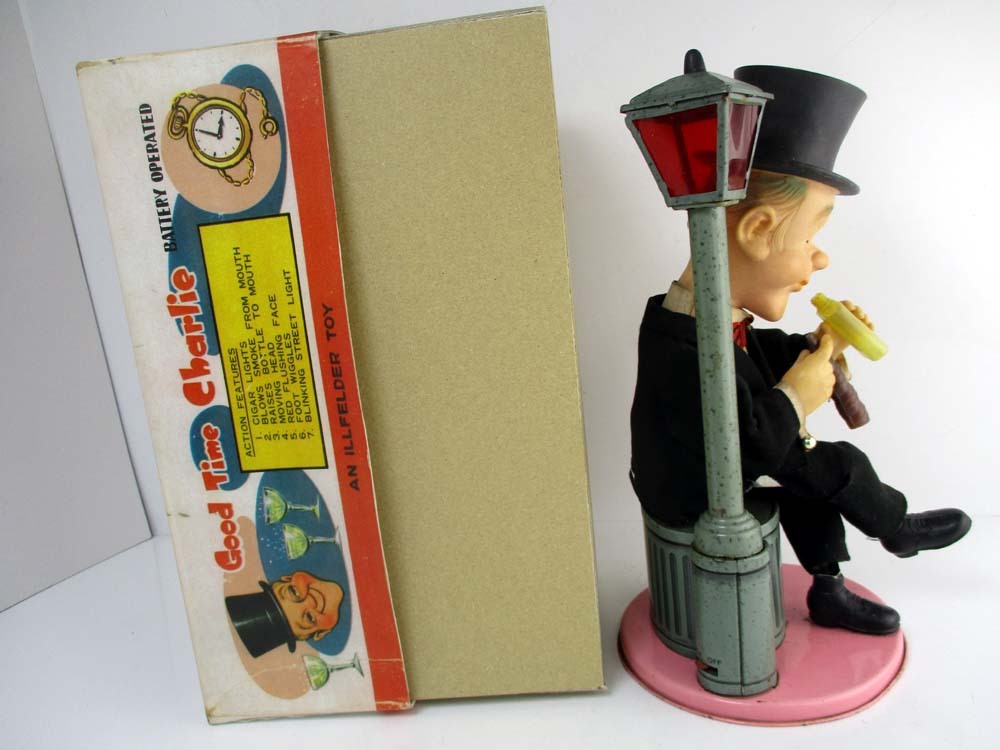 gimik полная загрузка круг . игрушка 1950 годы производства Good Time Charlie почти исправно работает прекрасный товар высота примерно 30cm