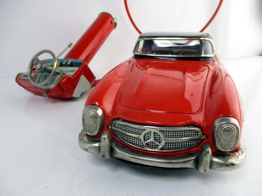 レア大型　1950年代日本製　1957年型 MERCEDES 300 SL　完動極美品　長さ約28cm_画像9