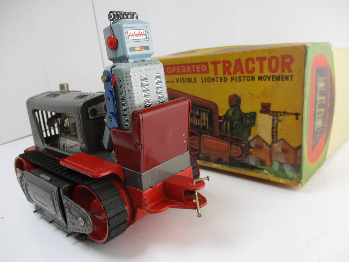 野村トーイ 1960年代製 TRACTOR (Bulldozer) 完動品 長さ約26cmの画像5