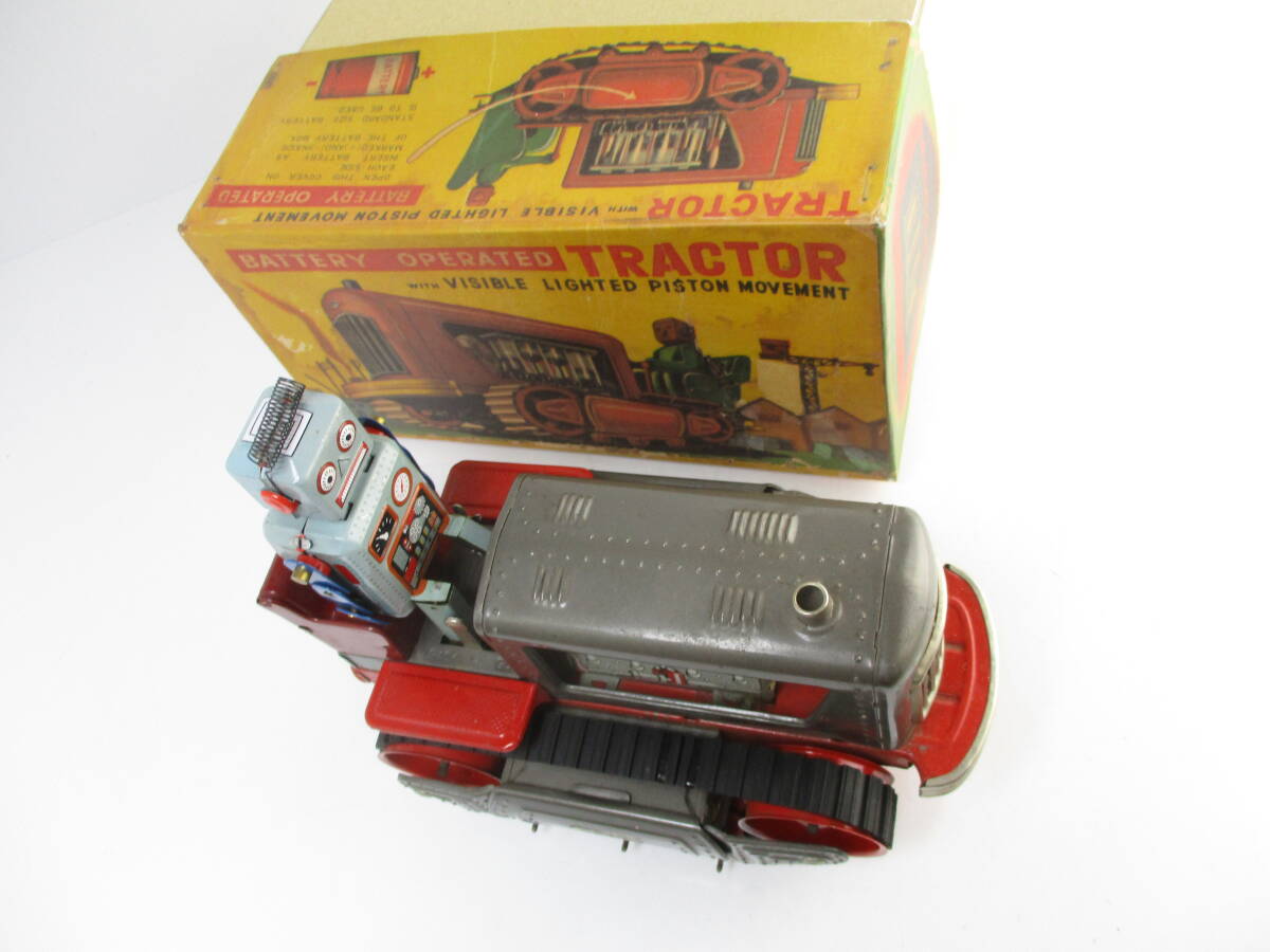 野村トーイ 1960年代製 TRACTOR (Bulldozer) 完動品 長さ約26cmの画像8