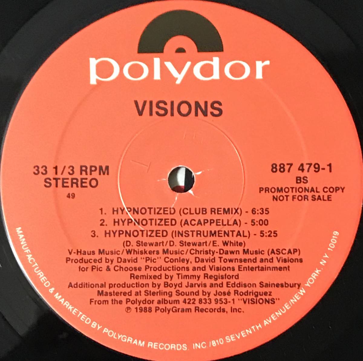 [ 12 / レコード ] Visions / Hypnotized ( Disco / Funk / Soul ) Polydor 80年代 ディスコ / ファンク / ソウル_画像4