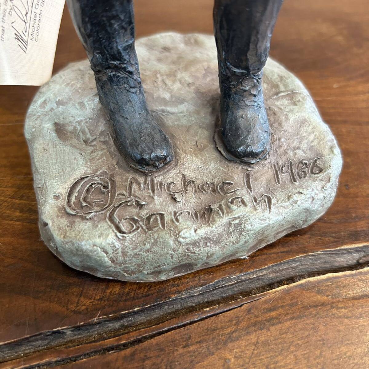 日本に Vintage Sculpture MICHAEL GARMAN アメリカ製 彫刻 SIGNED