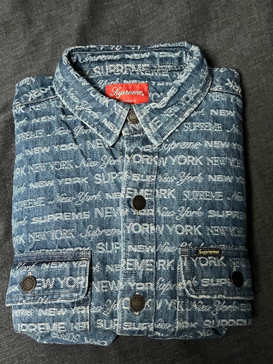 Supreme 22FW Multi Type Jacquard Denim Shirt マルチタイプ Supreme 22FW Multi Type Jacquard Denim Shirt マルチタイプ