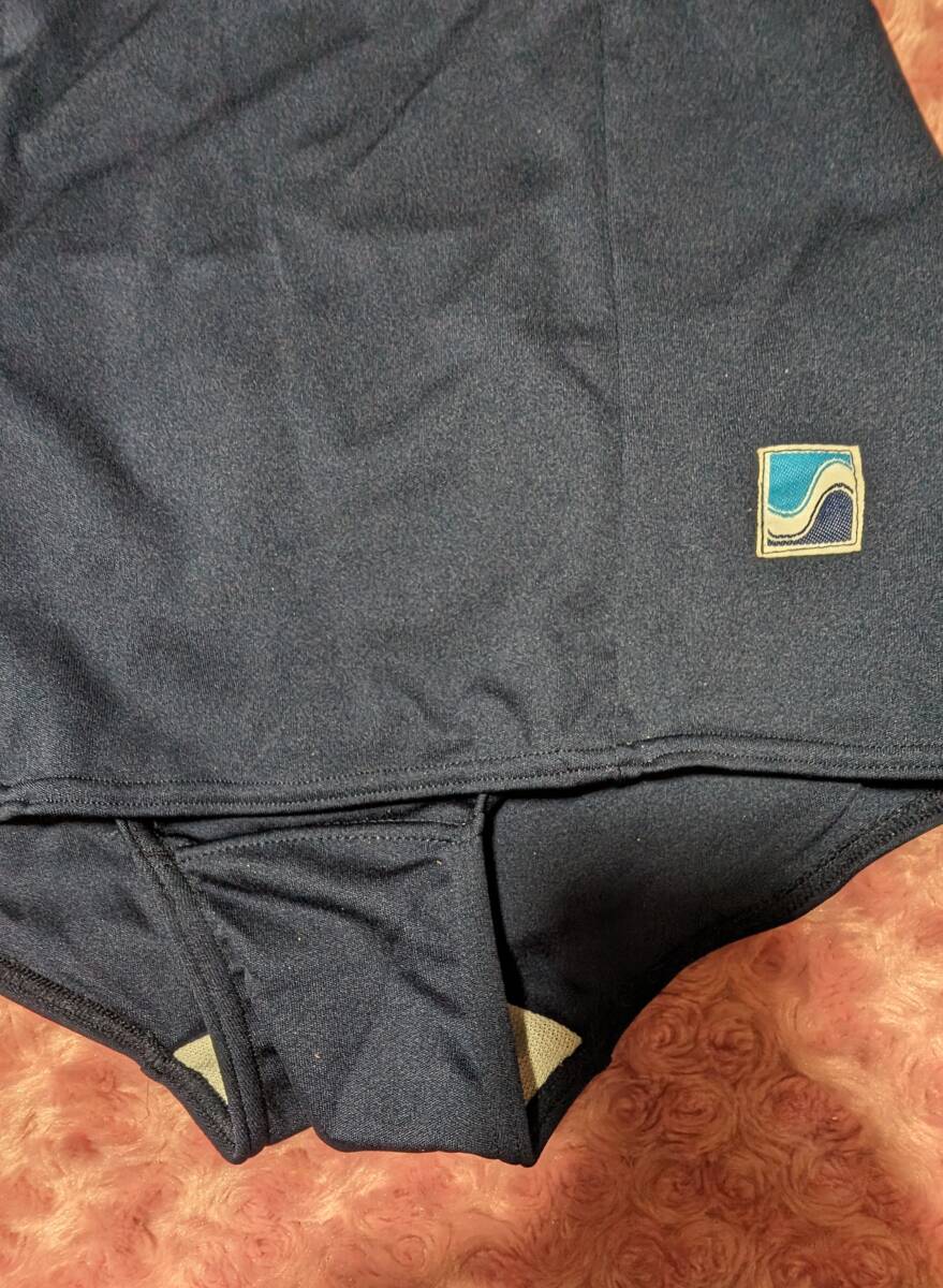 未使用レトロ スクール水着 スカートタイプ 濃紺 160サイズ ポリエステル100% 日本製の画像2