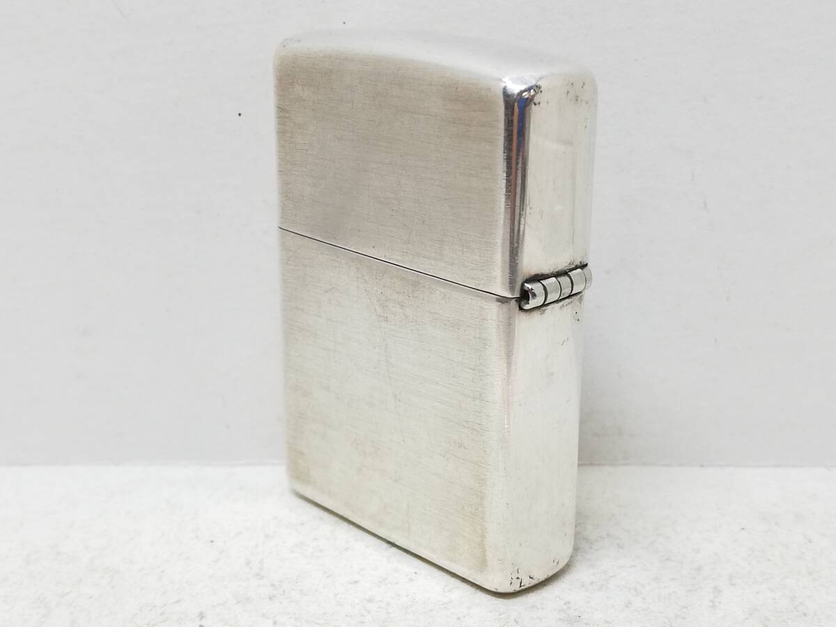 D242-100　ZIPPO/ジッポー　オイルライター　STERLING SILVER/スターリングシルバー　2002年製【中古品】_画像2