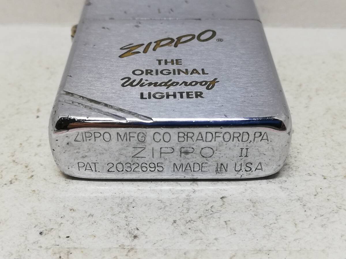 D242-103D　ZIPPO/ジッポー　オイルライター　1937レプリカ　ダイアゴナルライン/ZIPPOロゴ　クローム　1986年製【中古品】_画像7