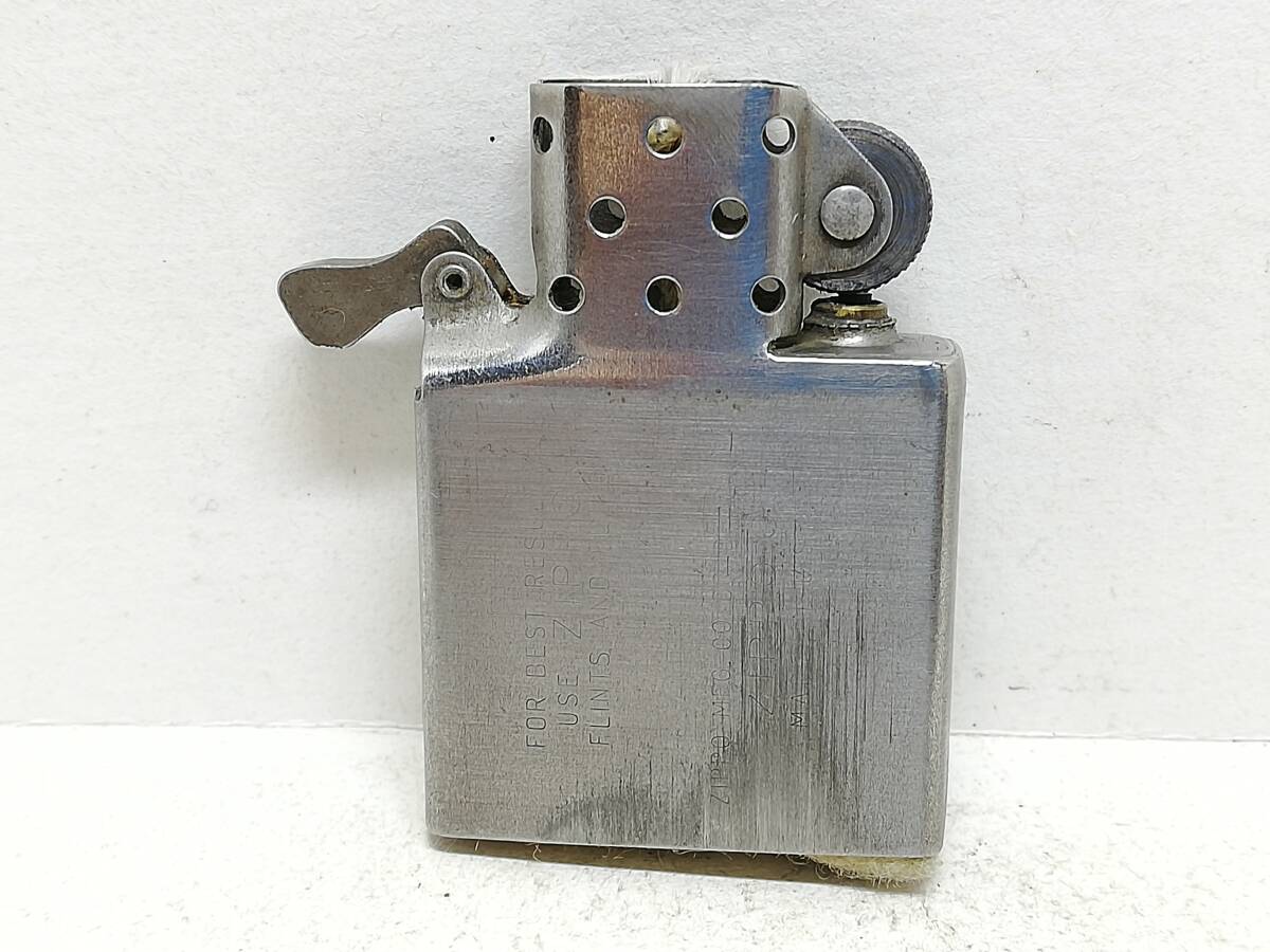 D242-103H　ZIPPO/ジッポー　オイルライター　クロームヘアライン　1974年製　インサイドユニット年代不明【中古品】_画像8