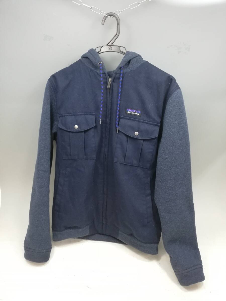 J242-14 patagonia/パタゴニア メンズパーカー ベターセーターハイブリッドフーディー STY27040 Sサイズ ブルー/ネイビー【中古品】の画像1