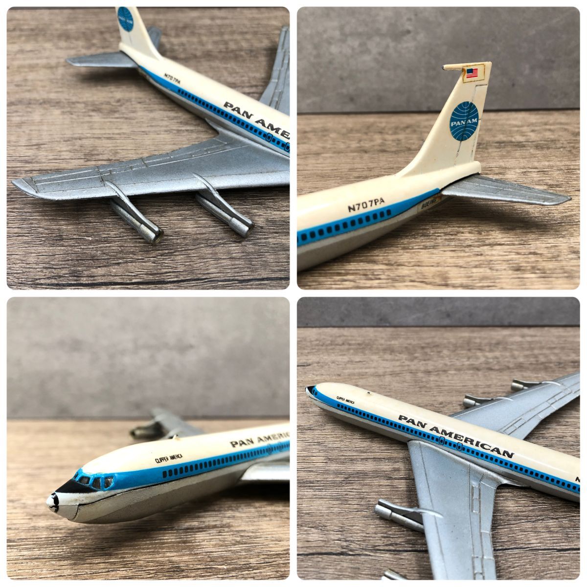Aero Mini エアロミニ　Boeing ボーイング 707　コレクターシリーズ 1/240　ダイキャストモデル　当時物 【311-284#80】_画像7