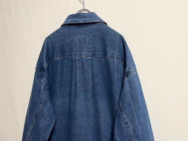 1990's made in usa SMYTHE AND COMPANY denim mixi coat スプリングコート ロングコート ヴィンテージ _画像5