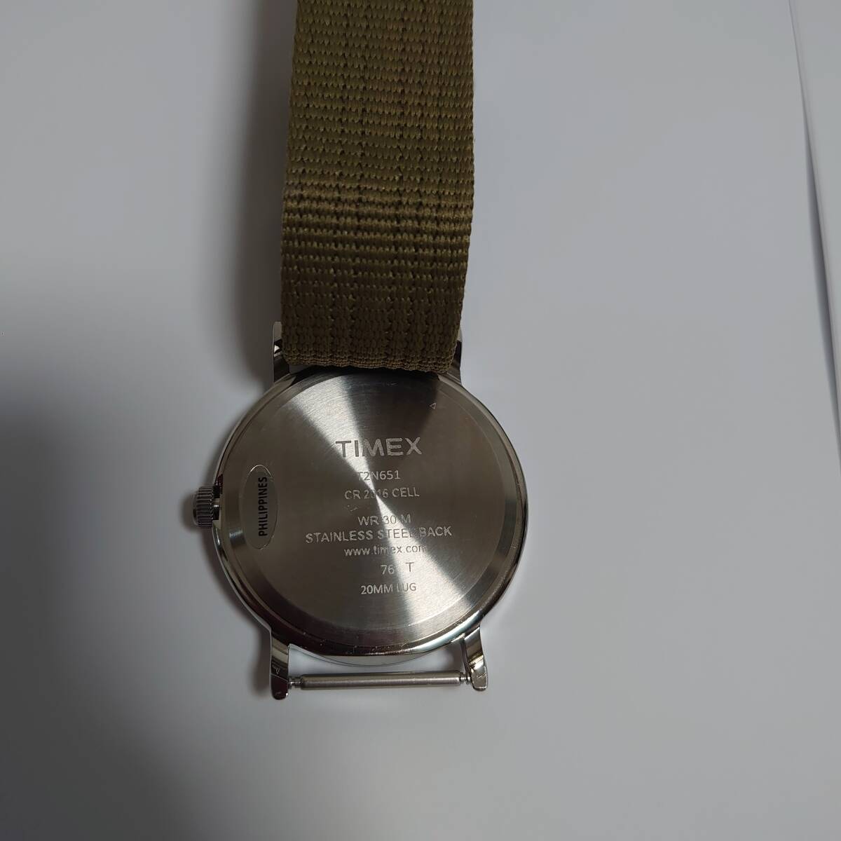 【ほぼ未使用】 タイメックス ウィークエンダー セントラルパーク グリーン TIMEX 腕時計 保護フィルム付　箱無 動作確認済み USED正規品　_画像4