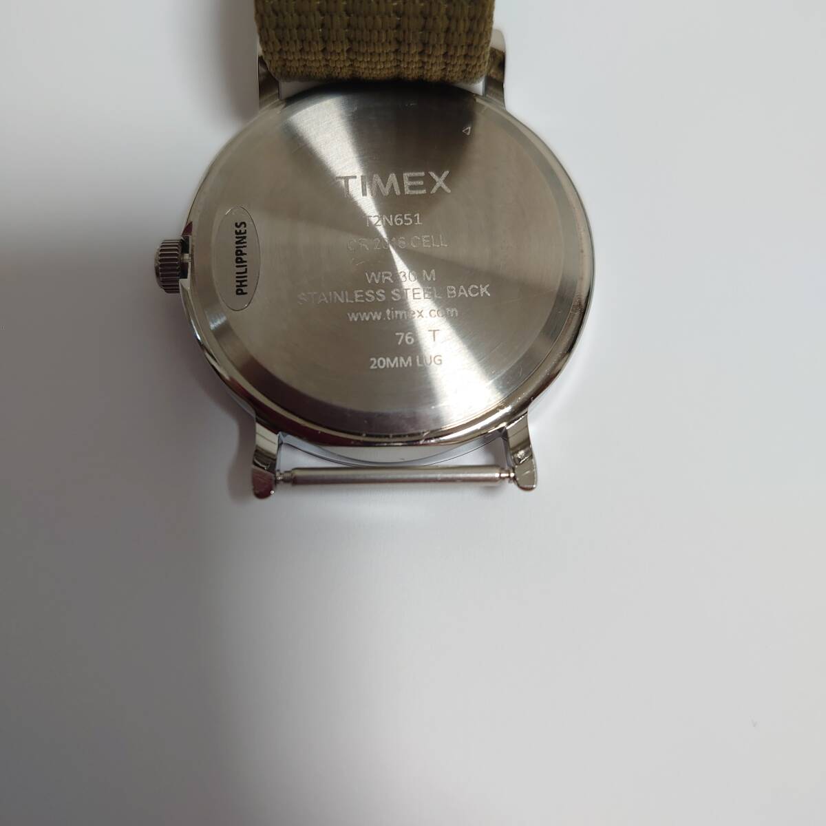 【ほぼ未使用】 タイメックス ウィークエンダー セントラルパーク グリーン TIMEX 腕時計 保護フィルム付　箱無 動作確認済み USED正規品　_画像3