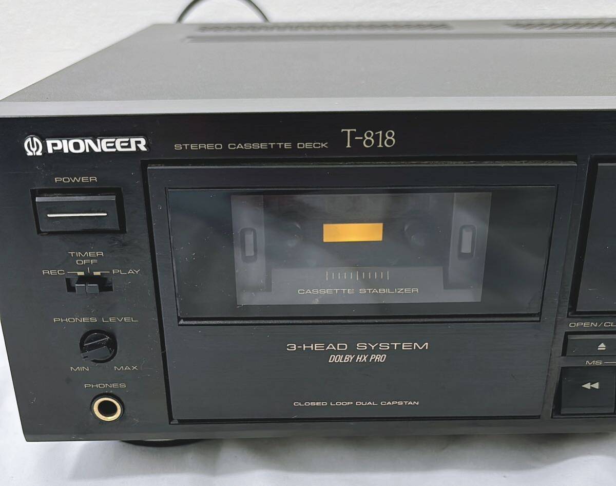 Pioneer パイオニア T-818 ステレオカセットデッキ【現状品】の画像3