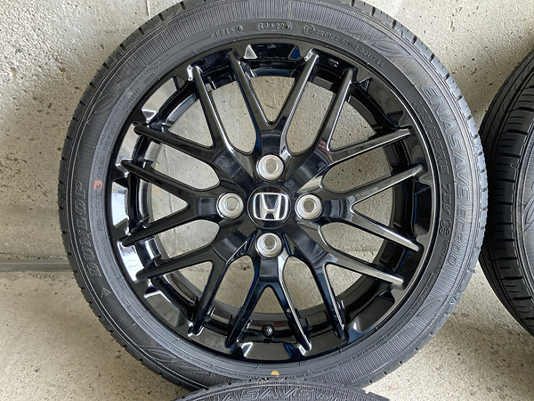 [1円～売り切り]★ホンダ N-BOX カスタム スタイル+ブラック 純正アルミ 15×4.5J＋DUNLOP ENASAVE EC300 165/55R15 2022年製 4本セット★の画像2