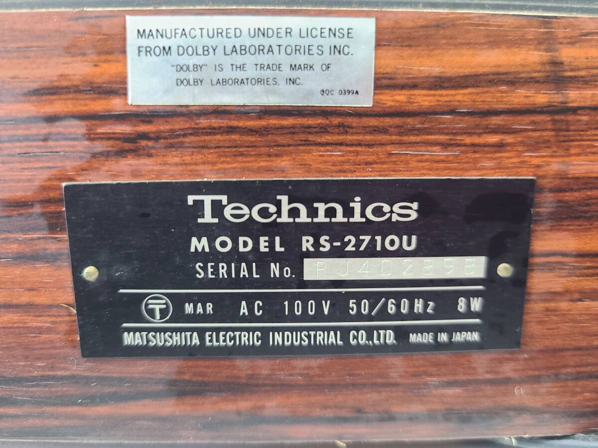 ■4174■ Technics RS-2710U テクニクス ステレオカセットデッキ_画像4