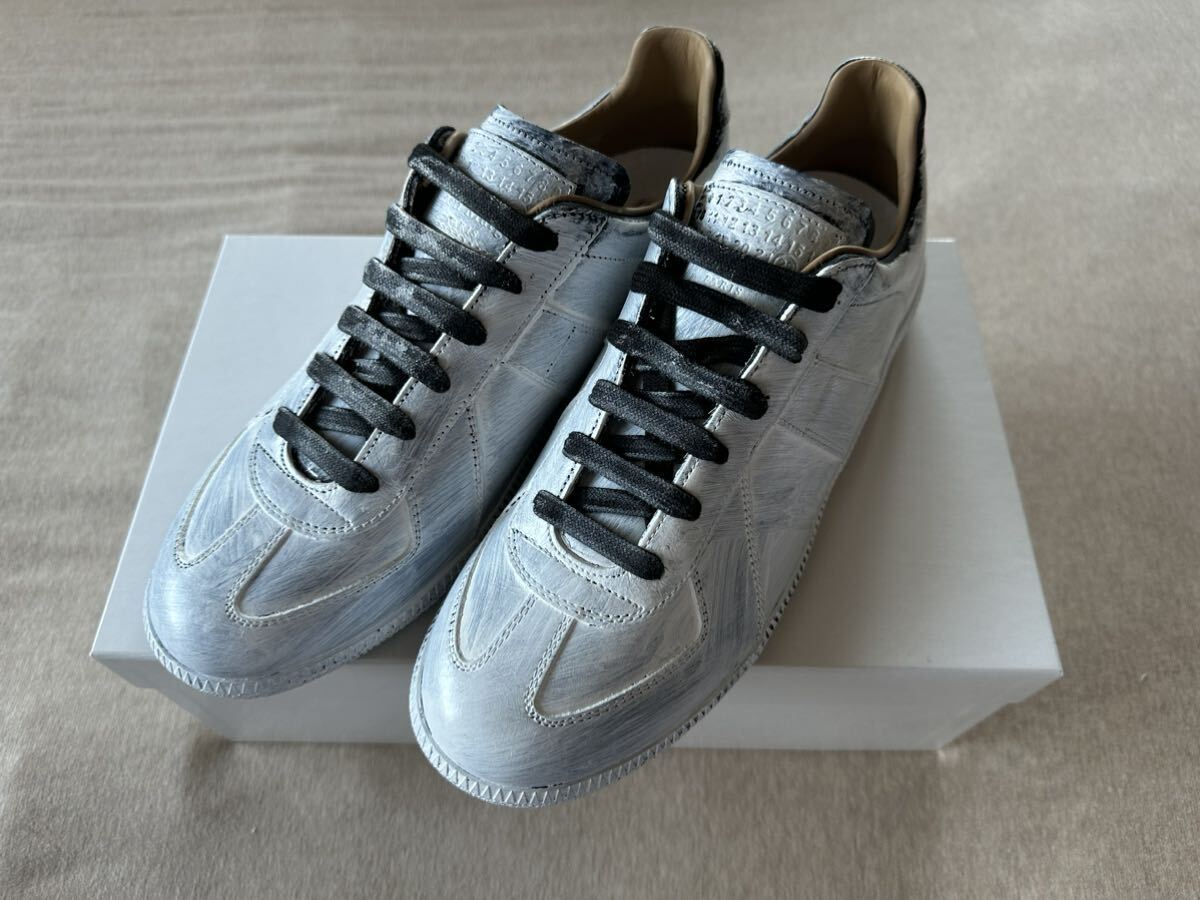 43新品 メゾンマルジェラ ビアンケット ペイント REPLICA ジャーマントレーナー スニーカー 22SS size43 27.5cm Maison Margiela 22 メンズ_画像3