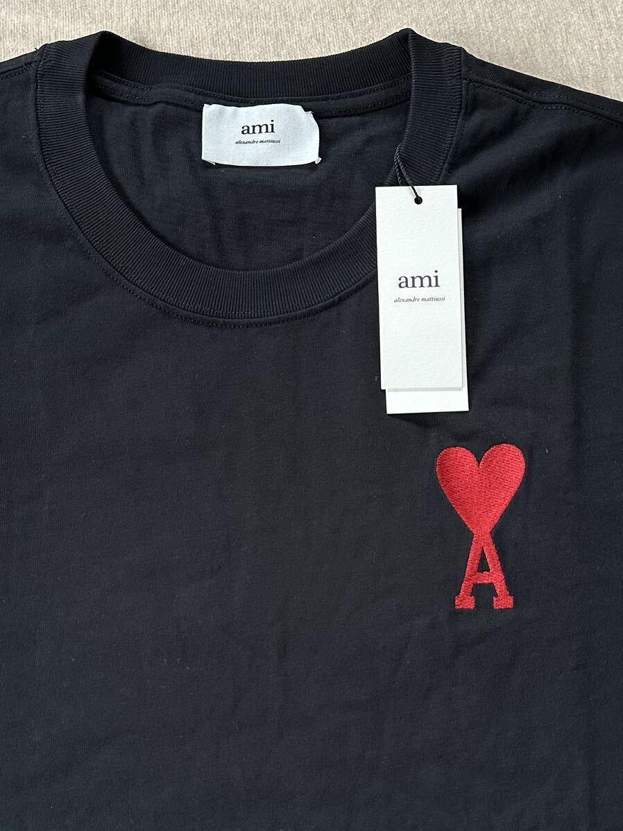 黒XXL新品 AMI Paris ビッグ グラフィック ブランドロゴ Tシャツ ブラック 半袖 カットソー アミ パリス メンズ ami alexandre mattiussi