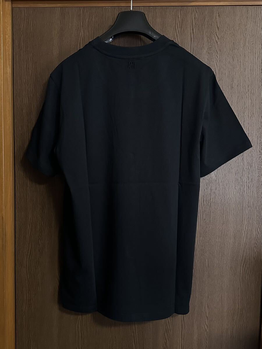黒L新品 AMI Paris レディース グラフィック ブランドロゴ 刺繍 Tシャツ 黒 半袖 カットソー アミ パリス ami alexandre mattiussi_画像3