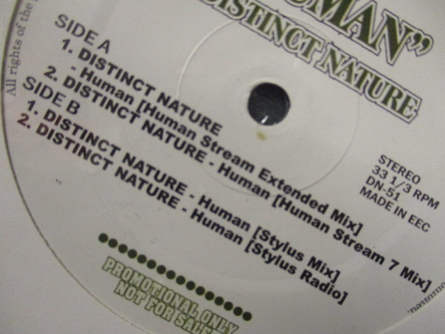 Distinct Nature ： Human 12'' // Human League - Human 使用! / Stream Extended Mix / Stylus Mix / 5点で送料無料_画像2