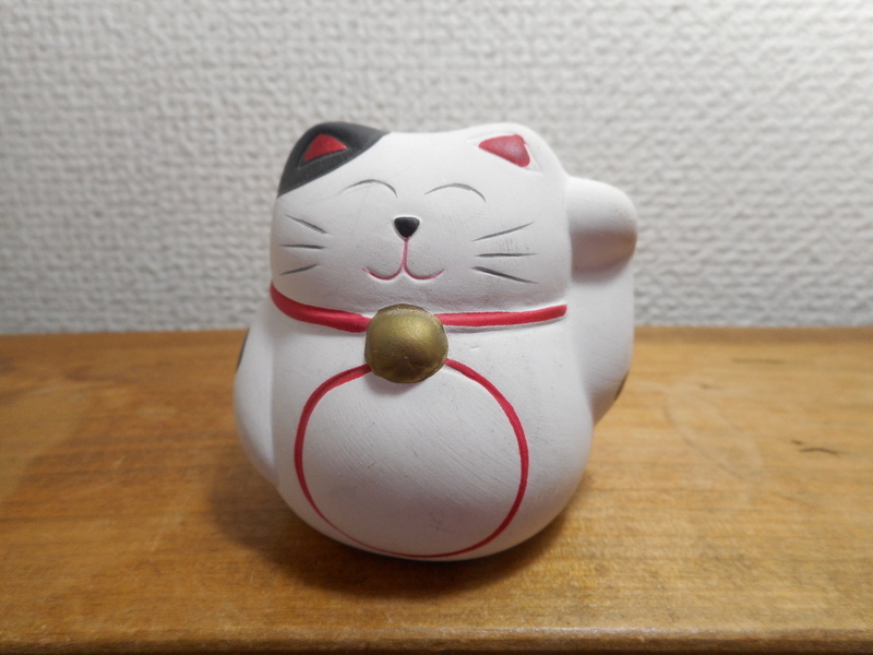 東京　鷲神社　招き猫　みくじ　猫　ネコ　陶器_画像1