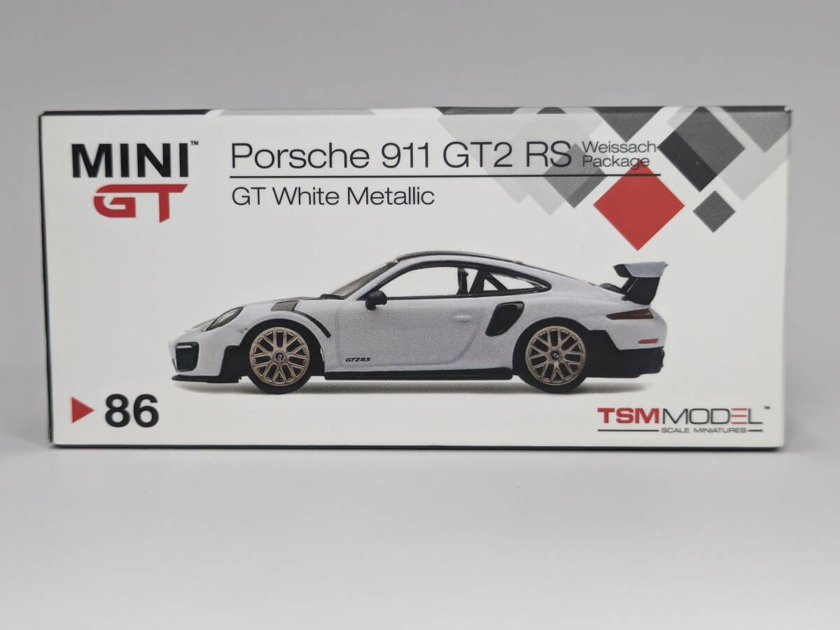 TSM MINI-GT 1/64 Porsche ポルシェ 911 GT2 RS Weissach Package White (左ハンドル) MGT00086-L 京商 トミカサイズ_画像4