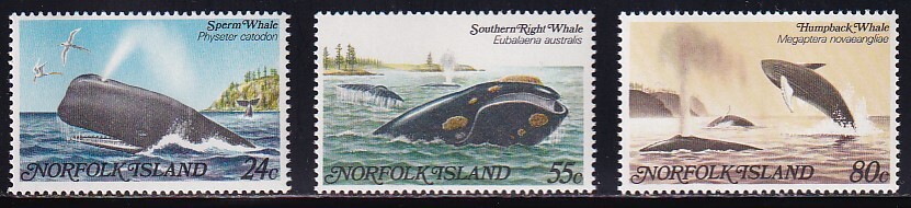 23 ノーフォーク諸島【未使用】＜「1982 クジラ」 3種完 ＞の画像1