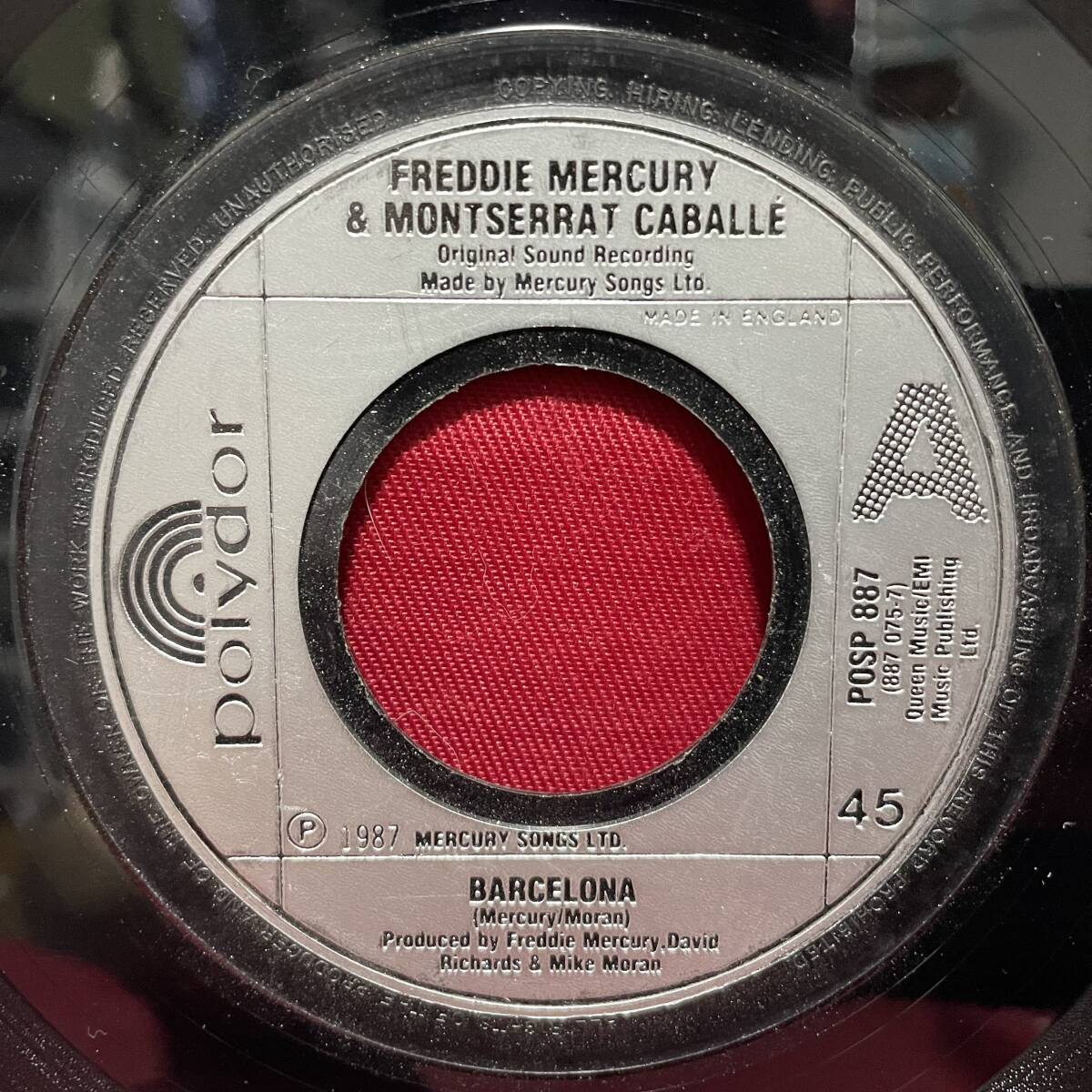 ◆UKorg7”s!◆FREDDIE MERCURY/MONTSERRAT CABALLE◆BARCELONA◆_画像4