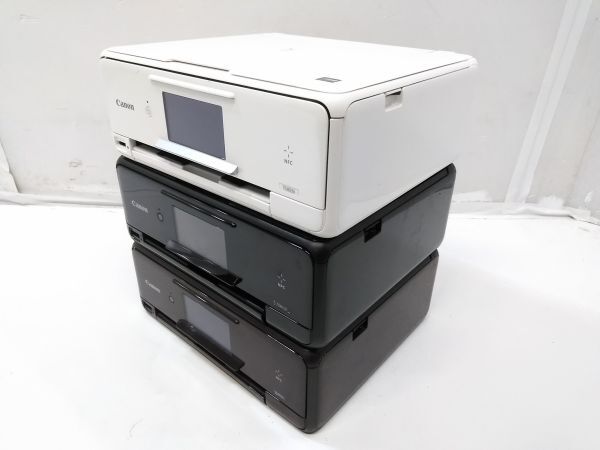 ! Junk Canon Canon TS8030×3 ink-jet printer multifunction machine 3 pcs. set summarize B/W/Br I042207M @140!