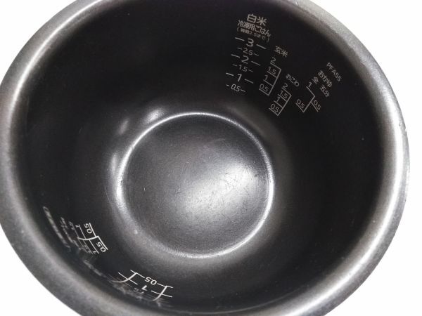 ▲ 動作品 TIGER タイガー IH炊飯器 炊飯ジャー 3合炊き IH炊きたて JPF-55BK 2018年製 0416A-2 @100 ▲_画像6