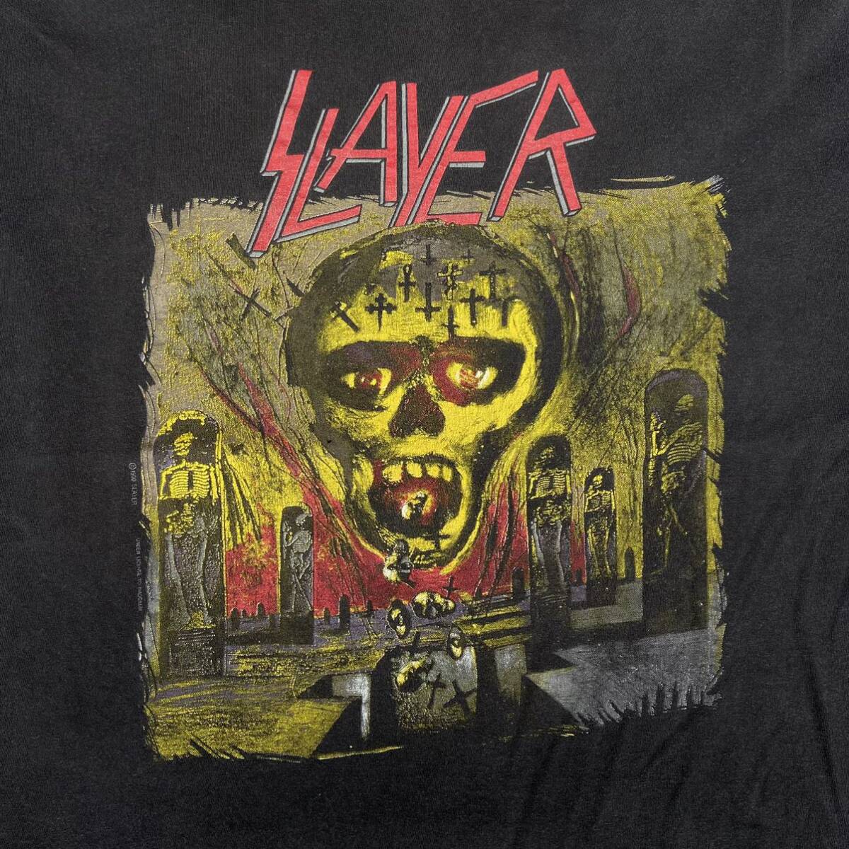 90's BROCKUM SLAYER スレイヤー seasons in the abyss バンT 古着 ビンテージ vintage Tシャツ nirvana METALLICA レッチリ Slipknot_画像9