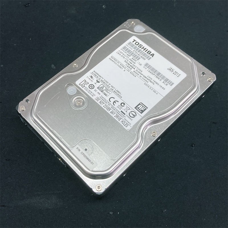 状態正常 3.5インチ 500GB 1個 SATA接続 ★ TOSHIBA DT01ACA050 電源投入回数 597回 使用時間 41358時間 #6-055_同型番の一部です